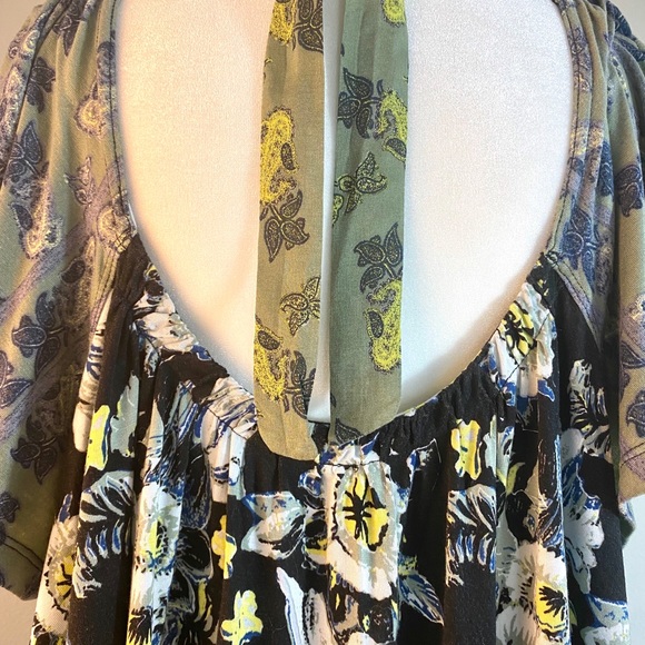 Free People Floral Tie Back Top - Picture 7 of 12